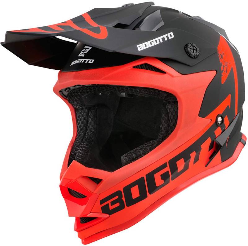 Bogotto V321 Soulcatcher Motocross Helm, rot/schwarz, L von Bogotto