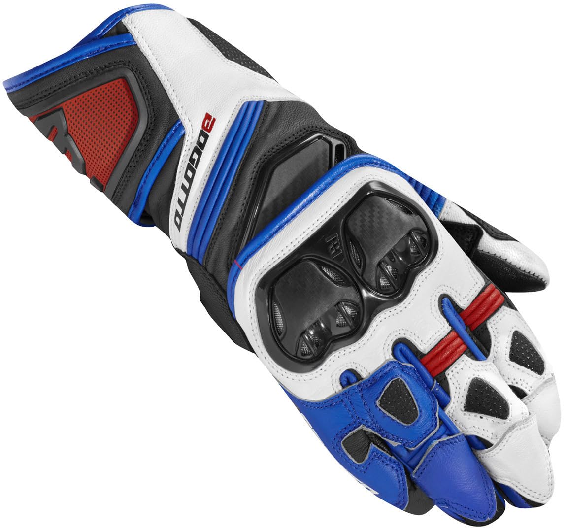 Bogotto Veloce Motorradhandschuhe, schwarz/blau/weiß, L von Bogotto