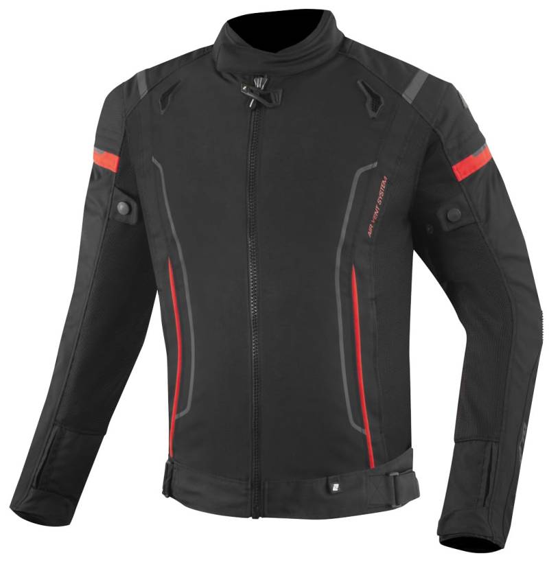 Bogotto Vysio wasserdichte 3in1 Motorrad Textiljacke, schwarz/rot, 4XL von Bogotto