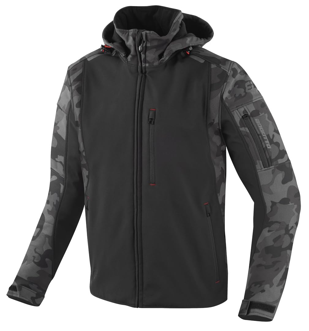 Bogotto Win-D Camo Motorrad Textiljacke, schwarz/camouflage, 2XL von Bogotto