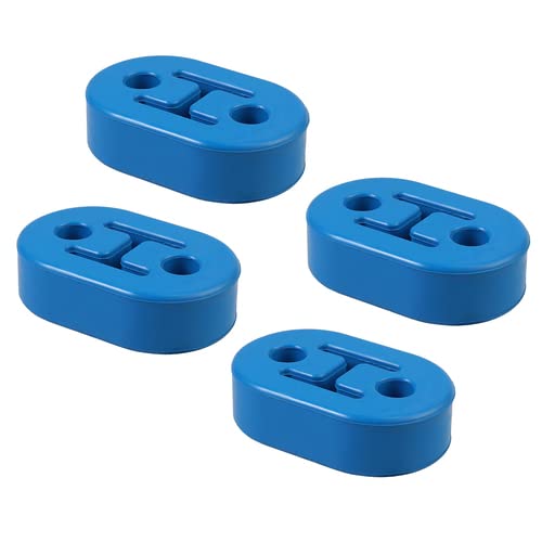 Bohaner 4 Stück Universal Heavy Duty Gummi Auspuffhalterung Kleiderbügel Blau 11 mm 2 Löcher von Bohaner