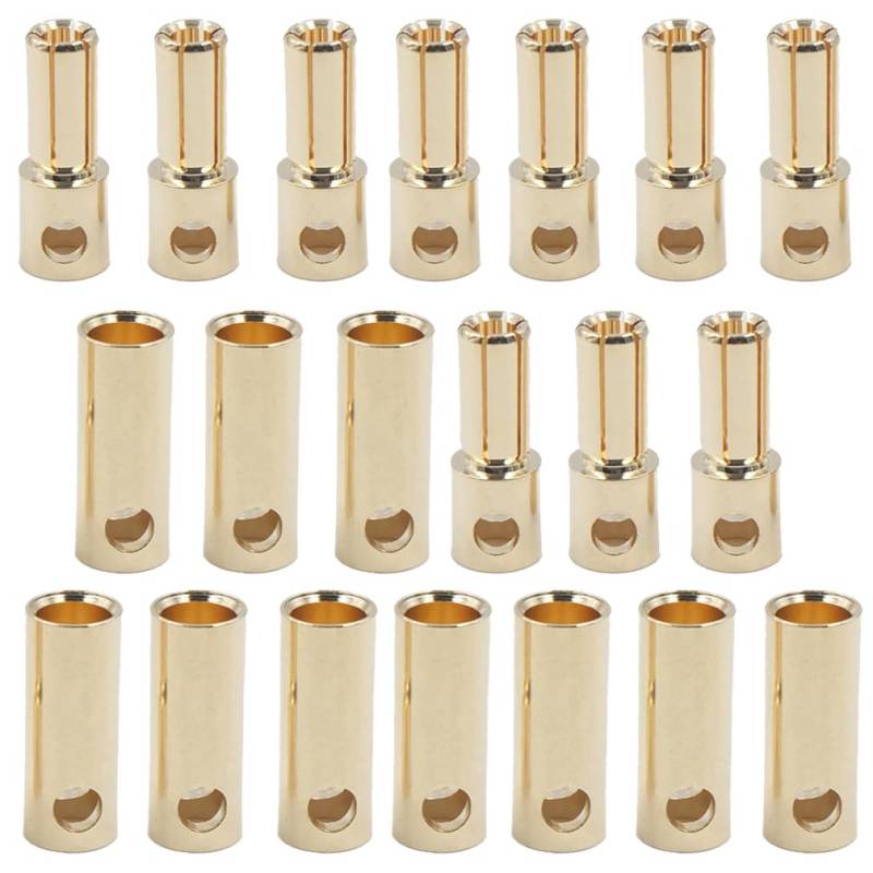 Boladge 10 Paar Vergoldete 5.5mm Bullet Bananenstecker Männlich und Buchse Rundstecker Adapter für RC Batterie ESC Motor von Boladge