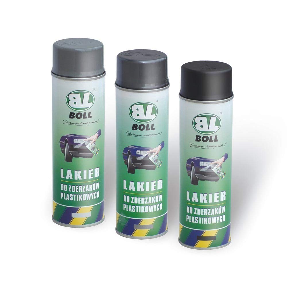 Boll 500 ml Lack Lackspray Kunststofflack Stoßstangenlack Sprühdose GRAU 001015 von Boll