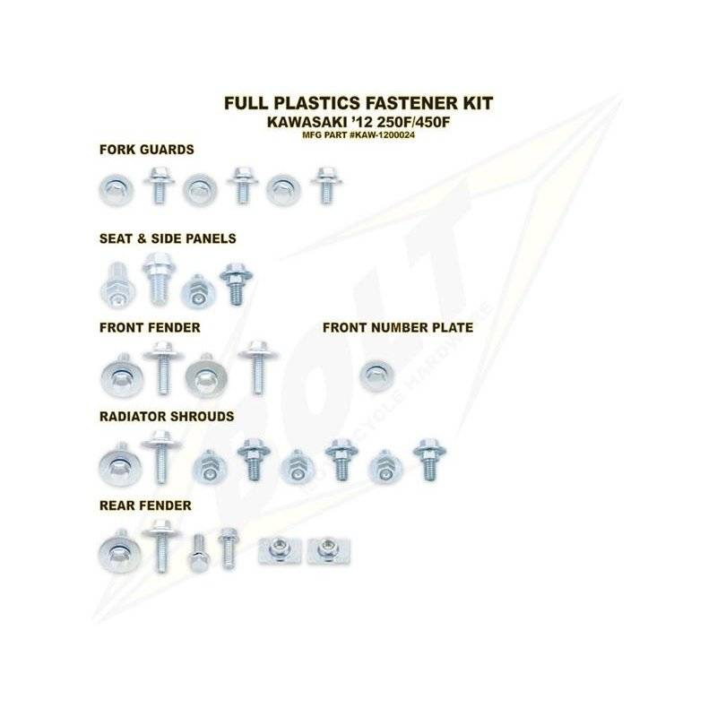 Bolt Schraubenkit Für Plastikteile Kxf 250 13-, 450 12- von Bolt