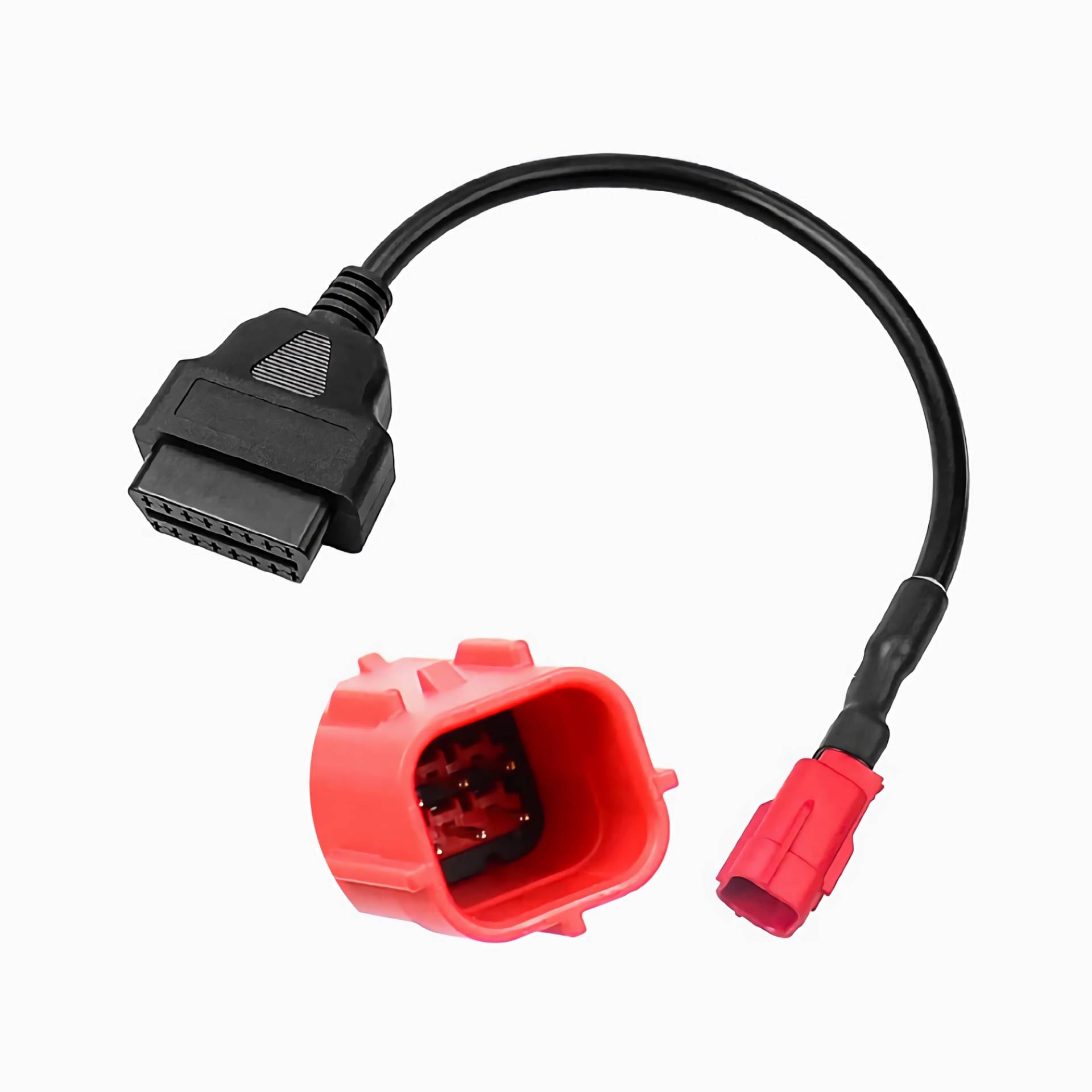 P17CS Bolwins OBD zu OBD2 Adapter 6pin auf 16pin – Diagnoseadapter passende für Motorräder, 33 cm Kabel für OBD2 Motorfehlerdiagnose von Bolwins