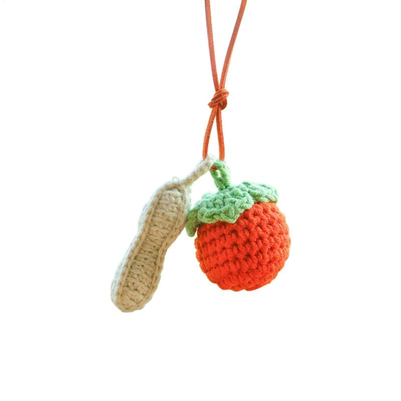 Bomefoi Häkelautozubehör, Auto Rückspiegeldekor | Lucky Charm Ornament Crochet Automotive Hangings | Friedensanhänger, kreative Auto -Innenausstattung für jugendliche Mädchen, Rückspiegel von Bomefoi