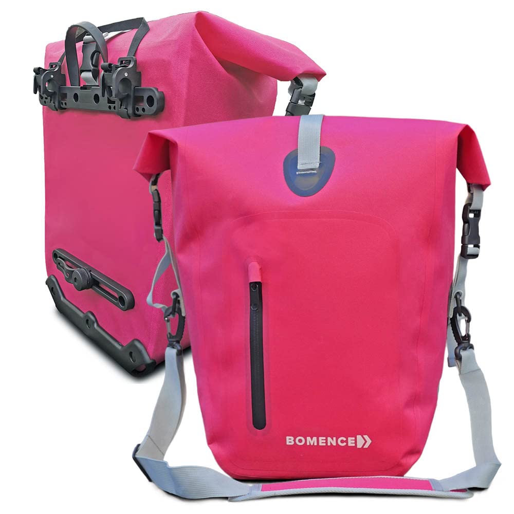 Bomence Gepäckträgertasche Fahrradtaschen Packtaschen Fahrrad (Pink Set) von Bomence