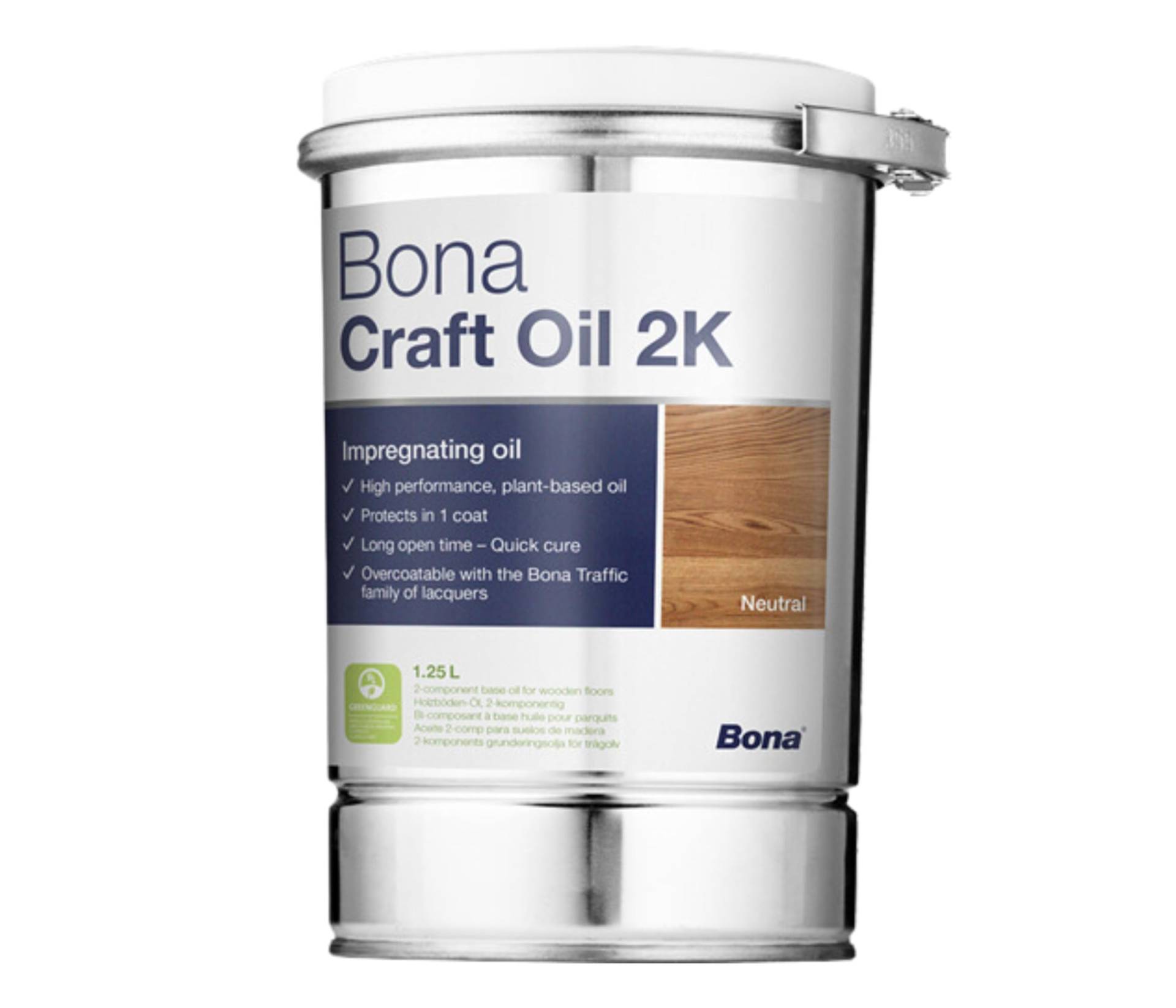 BONA "Craft Oil 2K", neutral, 1,25 Liter Dose von Bona