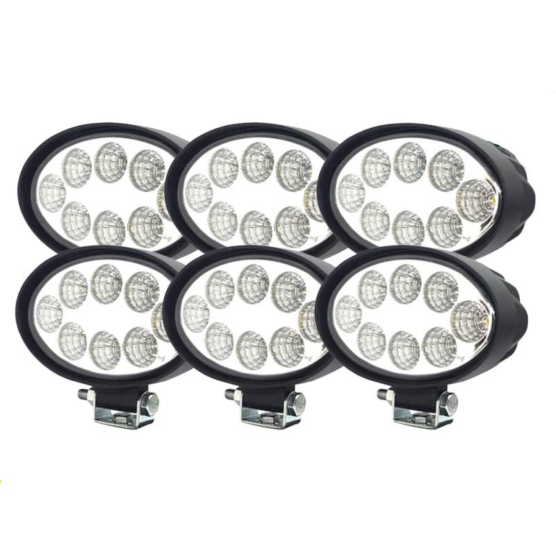 Boncak 6x24W Led Arbeitsscheinwerfer Motorrad 12volt led Weiß Oval Zusatzscheinwerfer Scheinwerfer Flutlicht für Offroad Fahrrad Bagger von Boncak