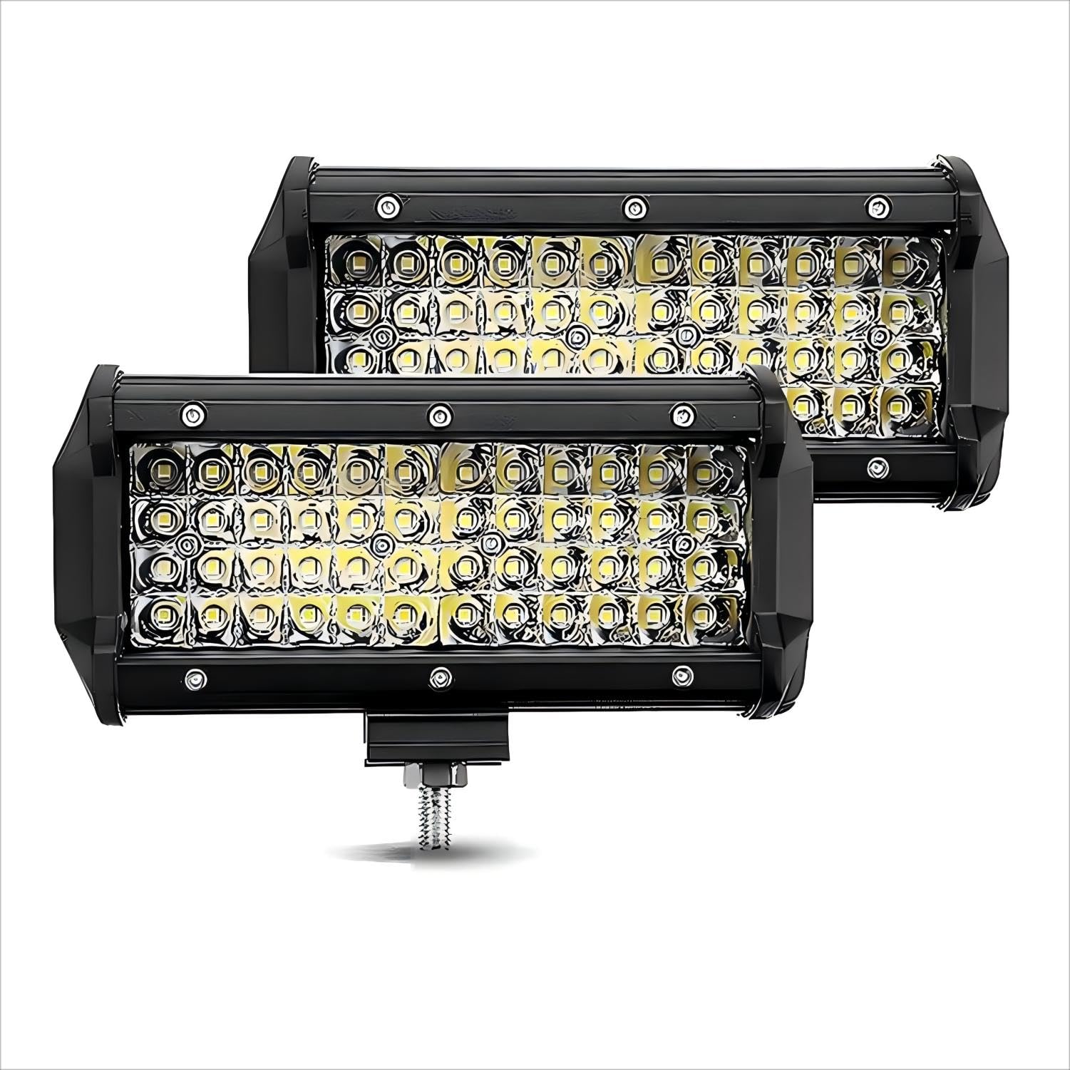 Boncak Scheinwerfer LED Arbeitsscheinwerfer 2x7 Zoll 288W 12v 24v,LED Zusatzscheinwerfer Rückfahrscheinwerfer Flutlicht Wasserdicht IP68 Traktor SUV Auto von Boncak