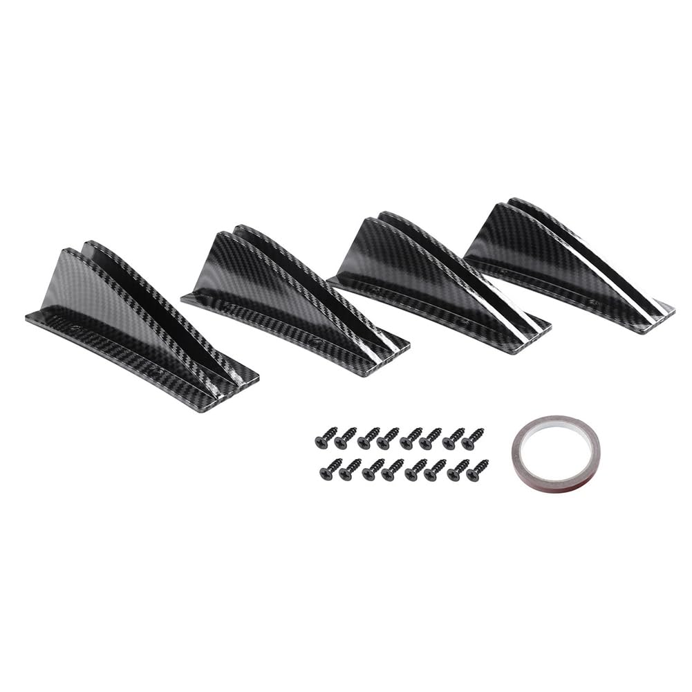 Bonkshire Universal 4Pcs/Set Auto-Heckstoßstange Diffusor Spoiler ABS Anti-Kollision Heckstoßstangenlippen-Diffusor A von Bonkshire