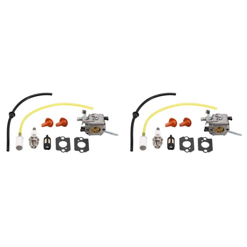 Booso 2X Teil Set Vergaser für FS48 FS52 FS62 FS66 FS81 FS86 FS88 FS106-45 Teile von Booso