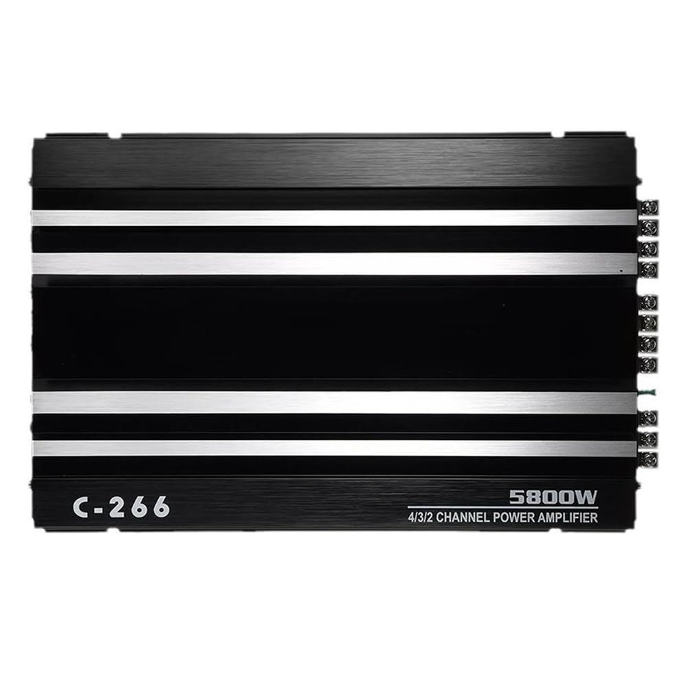 Booso 4-Kanal-Auto-Audioverstärker, 5800 W Hochleistungsverstärker, 12 V, Ultradünner Vierwege-Leistungsverstärker, A/B-Tools von Booso