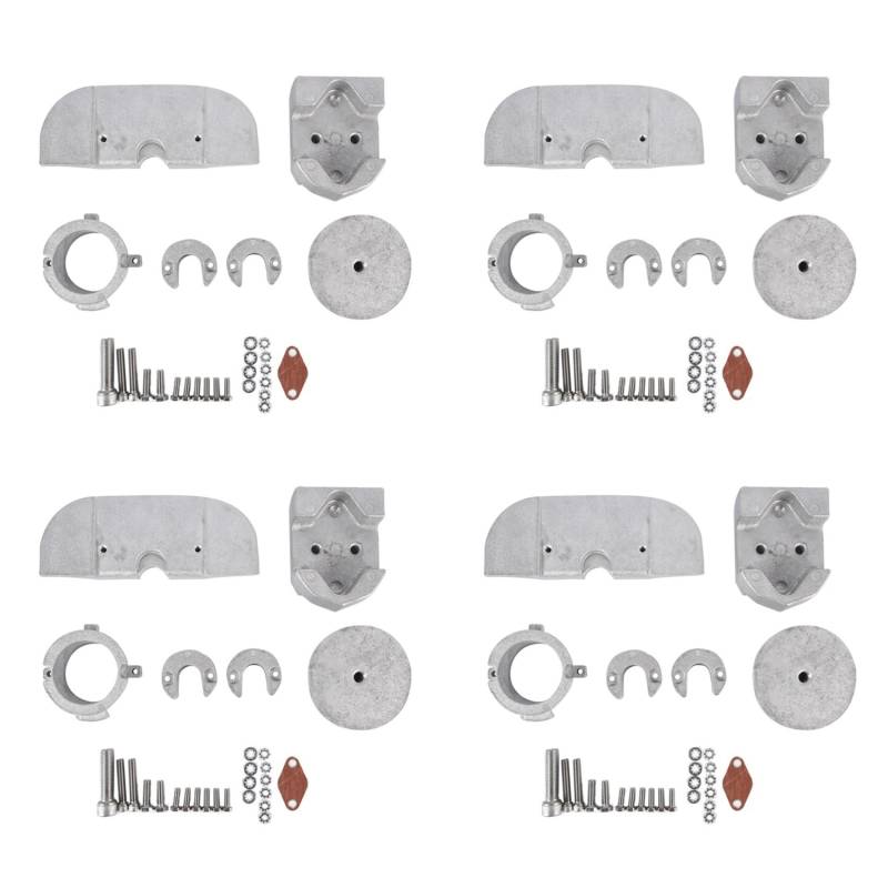 Booso 4X AußEnbordmotor-Anoden-Aluminiumlegierungs-Kit für Mercury Alpha One Gen 888756Q03 888756Q01 AußEnbordmotor-Schutzanode von Booso