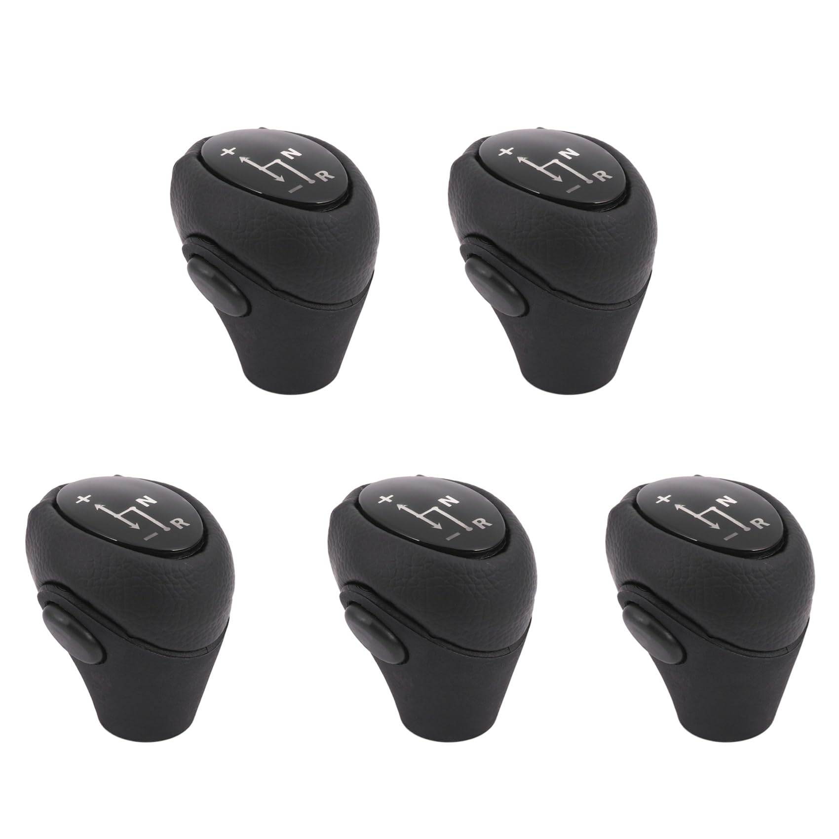 Booso 5X Schalt Automatik Knopf Schwarz für 450 451 1998-2014 Smart Roadster 452 2003-2006 Getriebe Kopf GehäUse HüLse von Booso