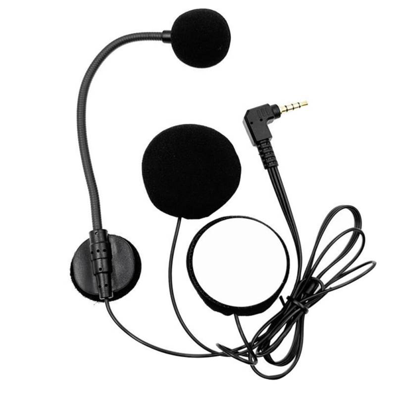 Booso Motorradhelm Intercom Mikrofon Headset 2 Lautsprecher 32Ω Mikrofon für Halb-Motorradhelm Ellbogenstecker von Booso