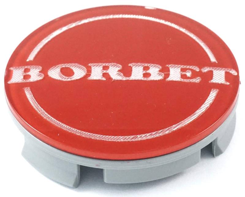 1x Original Borbet Nabendeckel | Felgendeckel | Nabenkappe Rot Center Cap 55mm NEU! von Borbet