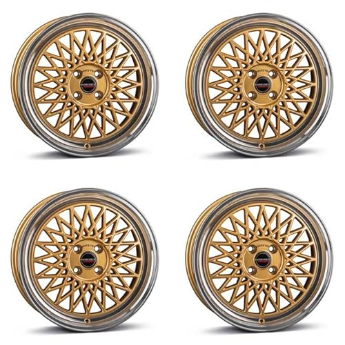 4x Borbet Felgen Alufelgen B 7x17 ET25 4x100 gold rim polished kompatibel mit Kia Rio von Borbet