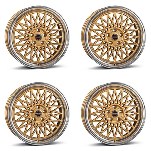 4x Borbet Felgen Alufelgen B 8x17 ET45 5x112 gold rim polished kompatibel mit Audi A3 Q2 Q3 S3 SQ2 TT von Borbet