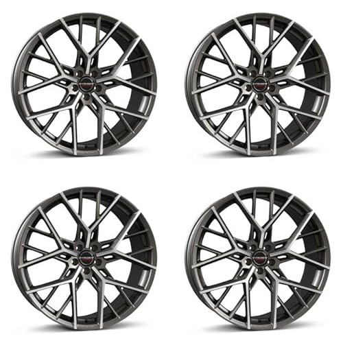 4x Borbet Felgen Alufelgen BY 8x18 ET30 5x112 titan polished matt kompatibel mit Audi A3 A4 A5 A6 A7 A8 Q2 Q3 Q5 RS Q3 S3 S4 S5 S6 SQ2 von Borbet