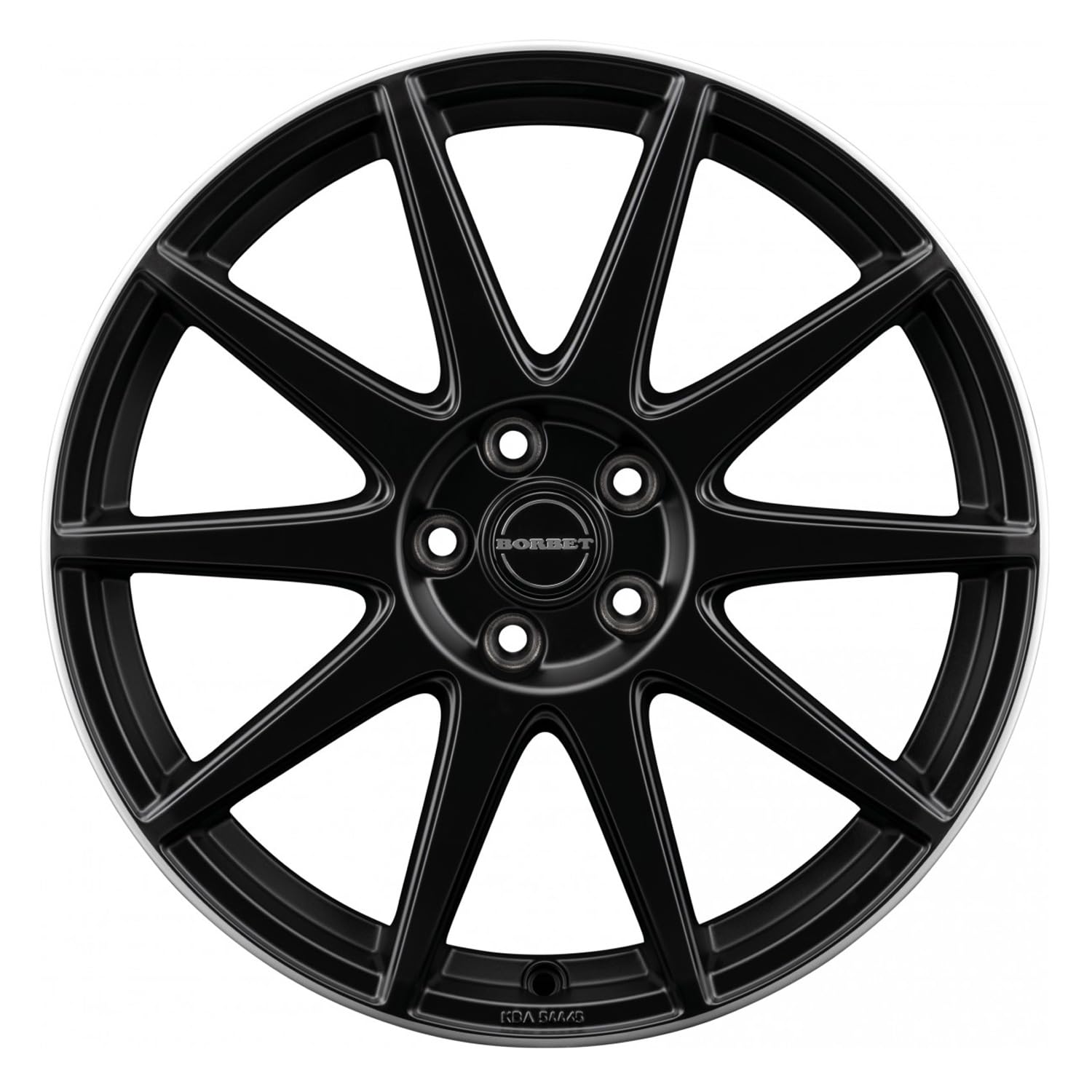 4x Borbet Felgen Alufelgen GTX 8x19 ET50 5x108 black matt rim silver kompatibel mit Toyota Proace City Verso von Borbet