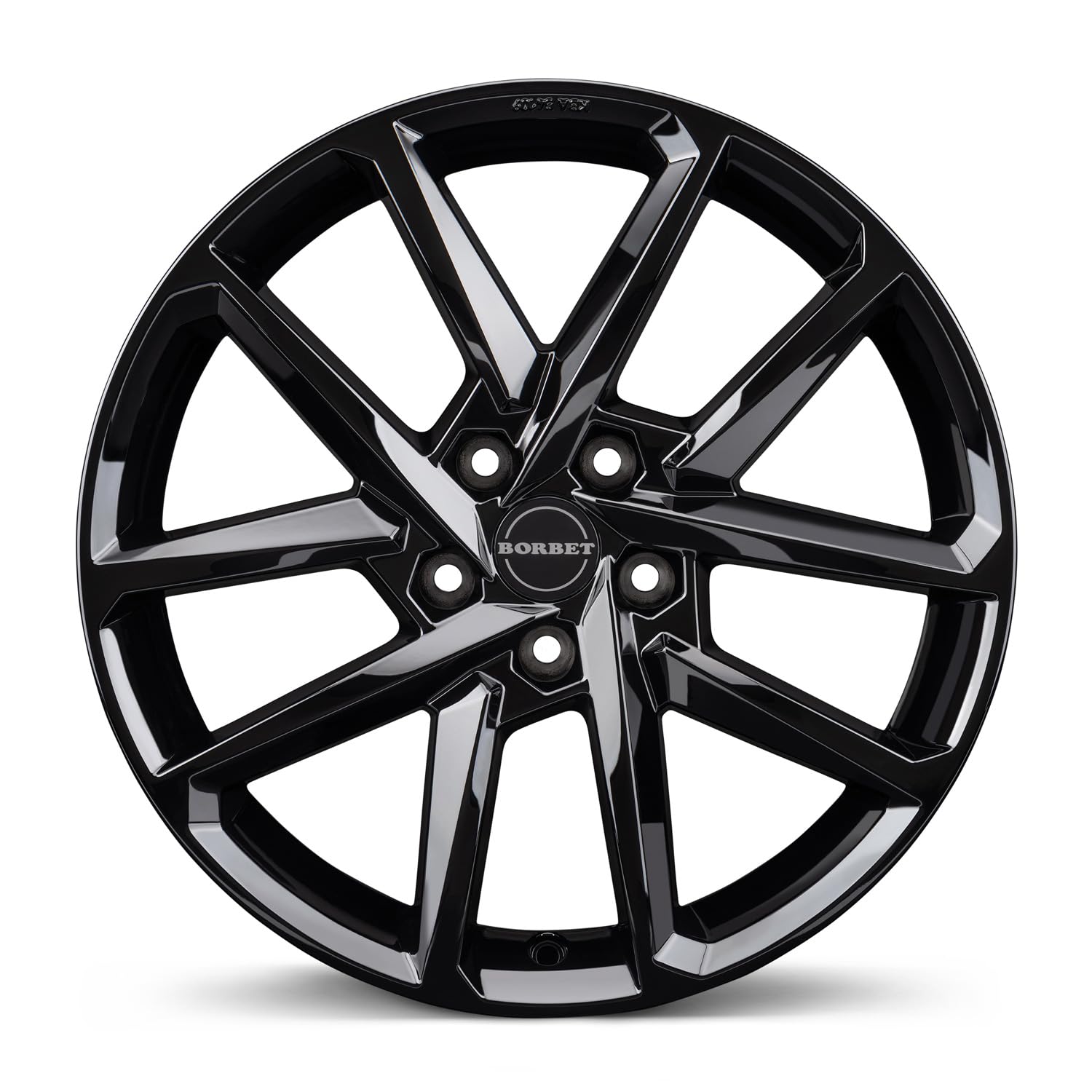 4x Borbet Felgen Alufelgen N 7.5x18 ET45 5x114,3 black glossy kompatibel mit Kia Carens Ceed e-Niro e-Soul Niro Opirus Optima ProCeed Soul Spo von Borbet