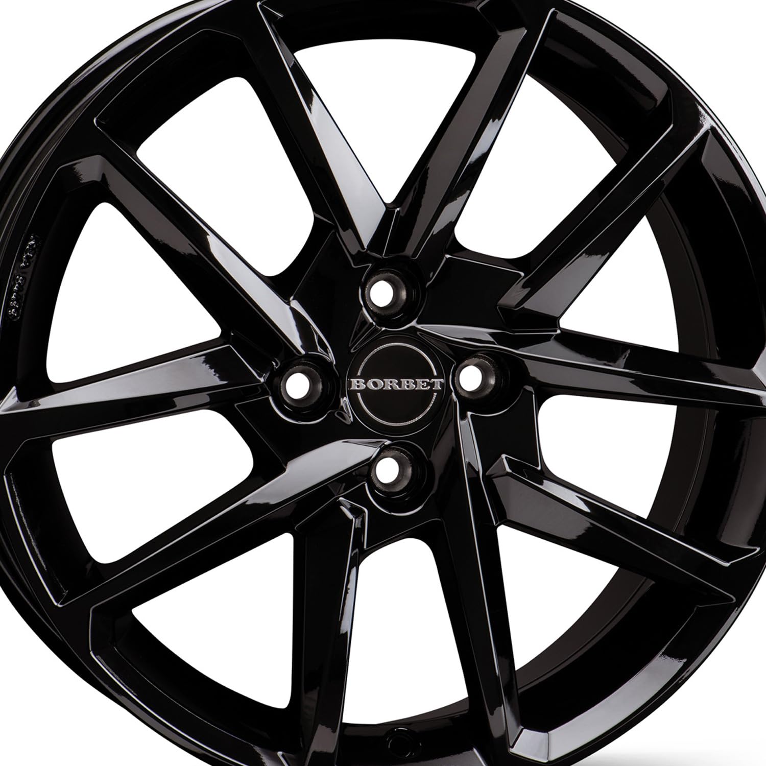 4x Borbet Felgen Alufelgen N 7x17 ET38 4x100 black glossy kompatibel mit Chevrolet Aveo von Borbet