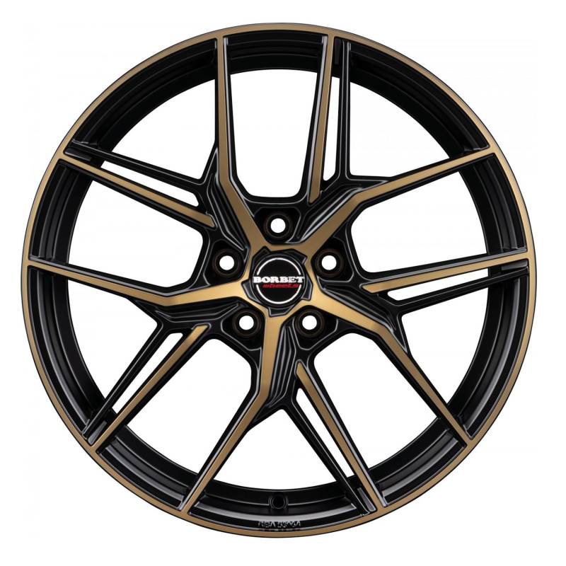 4x Borbet Felgen Alufelgen QX 8x19 ET44 5x112 black bronze matt kompatibel mit VW Beetle Caddy e-Golf Eos Golf ID.3 Jetta Passat Tiguan Touran T von Borbet