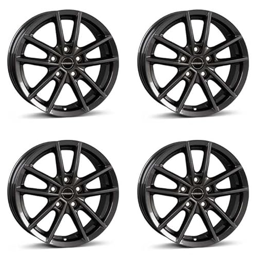 4x Borbet Felgen Alufelgen W 6.5x16 ET45 5x112 mistral anthracite glossy kompatibel mit VW Beetle Caddy Cross Touran e-Golf Eos Golf Jetta Passat Tiguan von Borbet