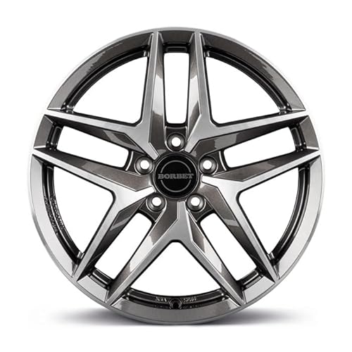 4x Borbet Felgen Alufelgen Z 7.5x18 ET50 5x112 mistral anthracite glossy polished kompatibel mit VW Caddy Cross Caddy Cross Golf Cross Touran e-Golf Golf ID.3 Jet von Borbet