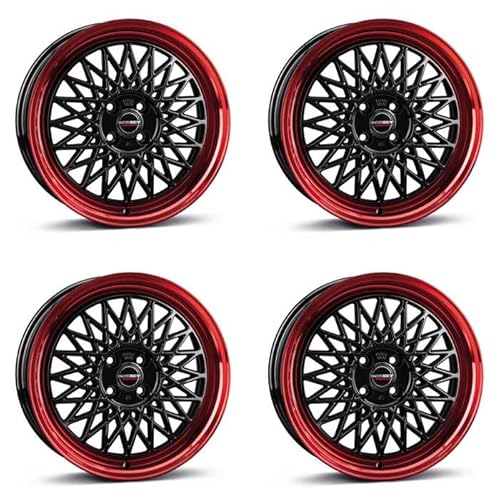 4x Borbet Felgen B 7x17 ET38 4x100 black rim red kompatibel mit Chevrolet Aveo Kalos Lanos von Borbet