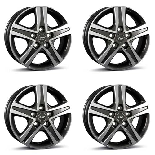 4x Borbet Felgen CWD 6.5x16 ET45 5x114,3 mistral anthracite glossy polished kompatibel mit Nissan Almera Tino Juke Leaf NV200 NV300 Primera Traveller Primer von Borbet