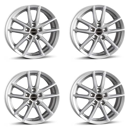 4x Borbet Felgen W 7x17 ET40 5x112 crystal silver kompatibel mit Audi A3 A4 A6 Q2 S3 SQ2 TT von Borbet