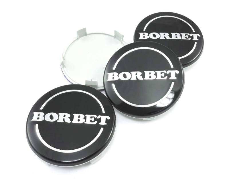 4x Borbet Nabendeckel Felgendeckel Nabenkappe 68,4mm für Borbet XR Y Schwarz LK 5x120 von Borbet