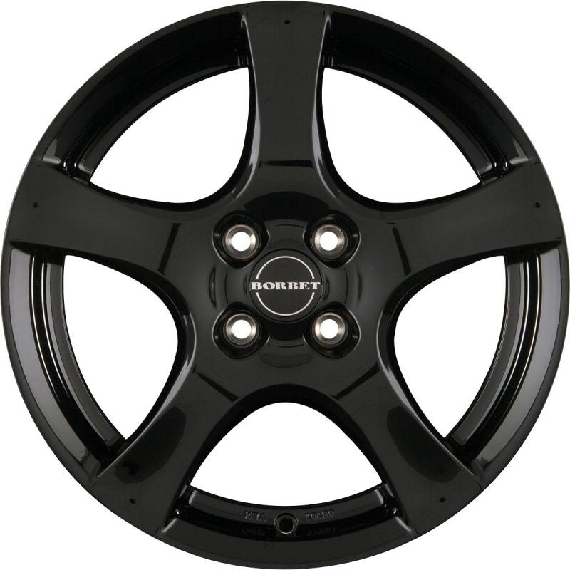 Borbet F black glossy 7x17 ET35 5.00x112 Hub Bore 72.50 mm - Alu felgen von Borbet