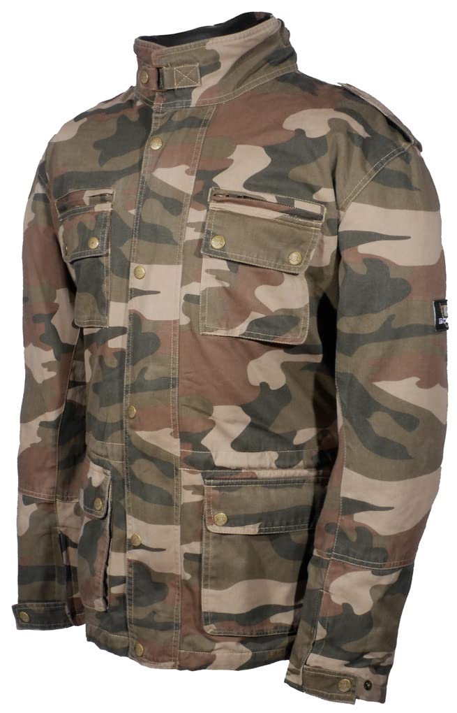 Bores B-69 Military Camo Motorrad Textiljacke (Camo,L) von Bores