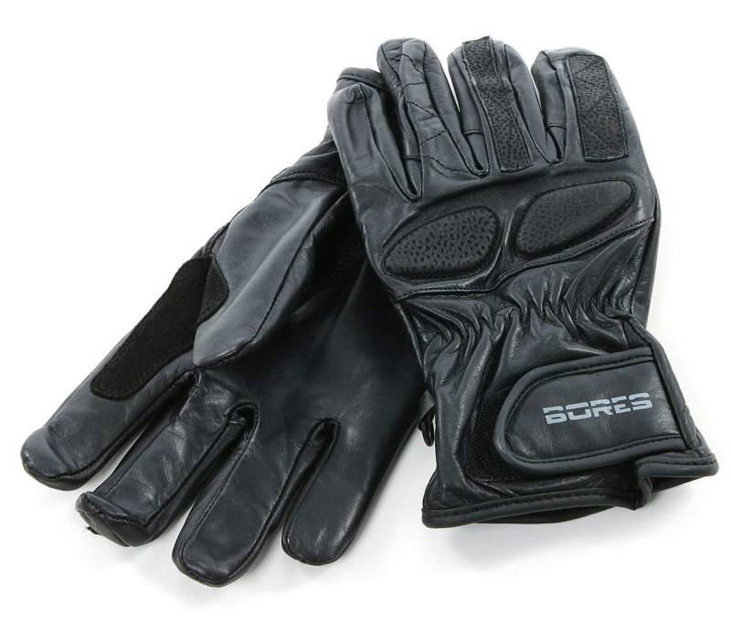 Bores Driver Motorradhandschuhe, Rindsleder, Schwarz, Größe 11 von Bores