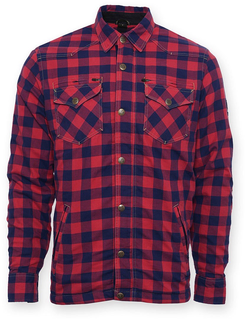 Bores Lumberjack Jacken-Hemd Rot, Reißfest, Wasserabweisend, Rot-Schwarz Kariert, Größe 4XL von Bores