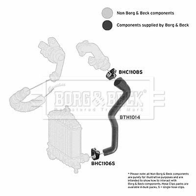 Ladeluftschlauch links unten vorne Borg BTH1014 von Borg