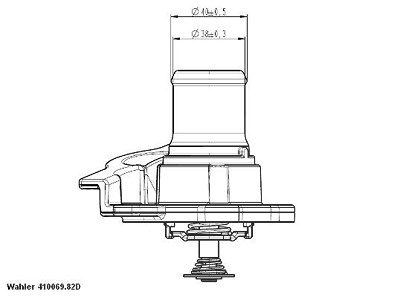 Wahler Thermostat, Kühlmittel [Hersteller-Nr. 410937.82D] für Fiat, Iveco von WAHLER