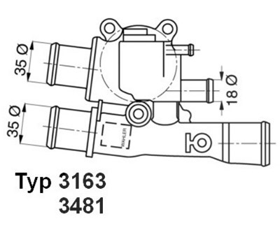 Wahler Thermostat, Kühlmittel [Hersteller-Nr. 3163.88D] für Fiat, Lancia von WAHLER