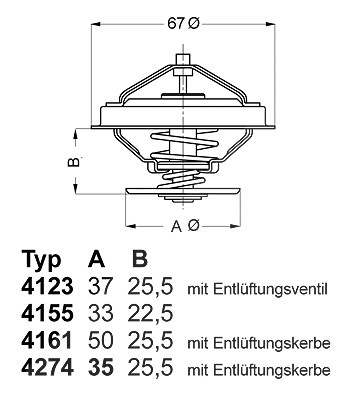 Wahler Thermostat, Kühlmittel [Hersteller-Nr. 4123.80D] für Ford, Mercedes-Benz, Seat, VW von WAHLER