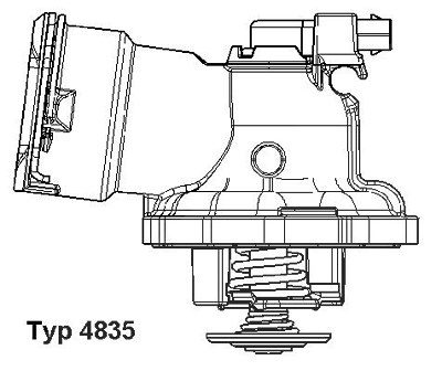 Wahler Thermostat, Kühlmittel [Hersteller-Nr. 4835.87D] für Mercedes-Benz von WAHLER