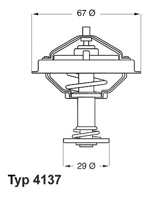 Wahler Thermostat, Kühlmittel [Hersteller-Nr. 4137.80D] für Mercedes-Benz von WAHLER