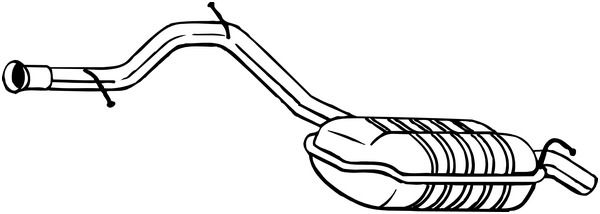 Endschalldämpfer hinten links Bosal 279-691 von Bosal