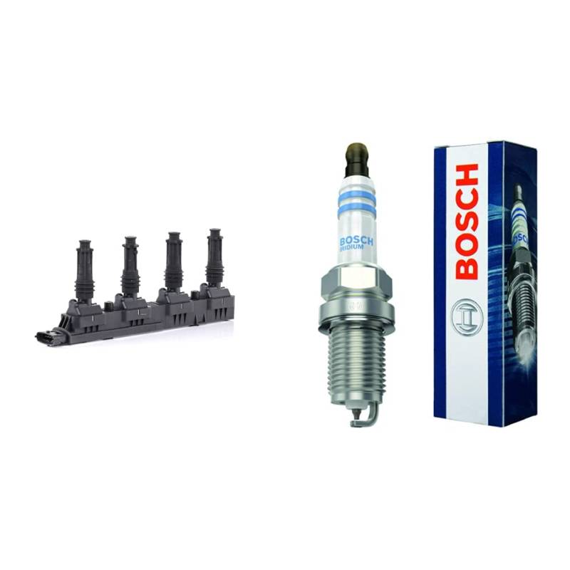 Bosch 0221503472 - Zündspule & Bosch FR7KI332S - Zündkerzen Double Iridium - 1 Stück von Bosch