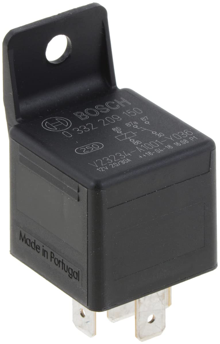 Bosch 0332209150 Mini-Relais 12V 30A, IP5K4, Betriebstemperatur von -40° C bis 100° C, Wechselrelais, 5 Pin Relais von Bosch