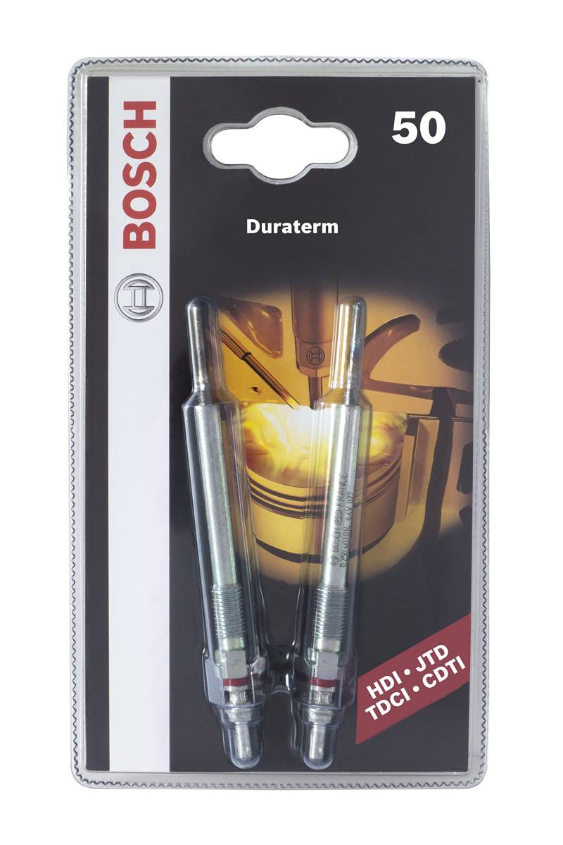 Bosch 0250403904 (50) - Glühkerze Duraterm High Speed - Blister – 2er Set - für dieselbetriebene Fahrzeuge von Bosch Automotive