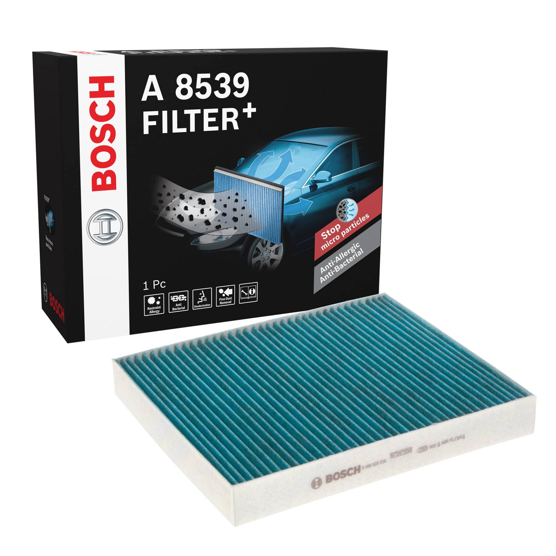 Bosch Automotive A8539 - Innenraumfilter Filter+, 1 Stück (1er Pack) von Bosch Automotive