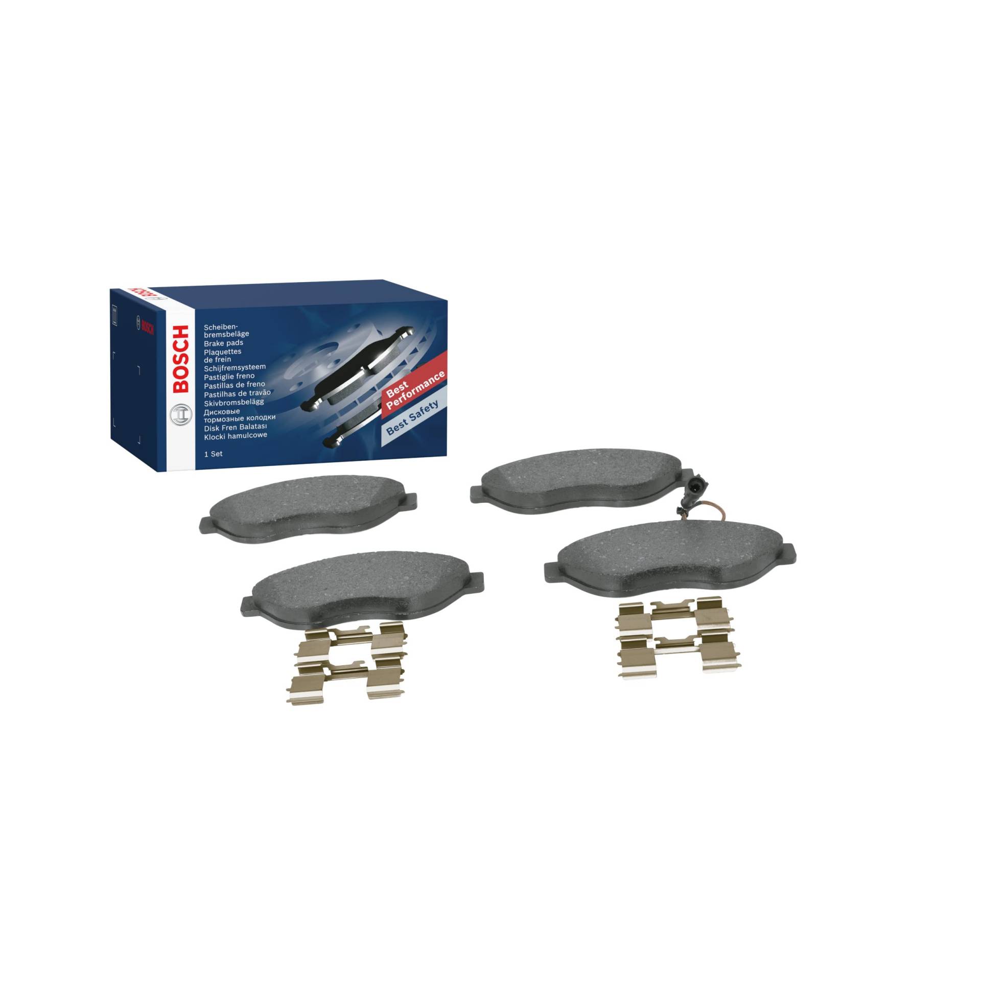 Bosch BP1021 Bremsbeläge - Vorderachse - ECE-R90 Zertifizierung - vier Bremsbeläge pro Set von Bosch